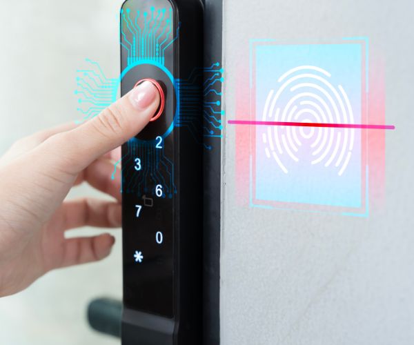 Elektronisk lås og smartlås med kode og fingeravtrykk